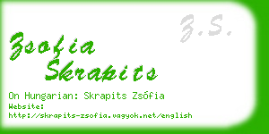 zsofia skrapits business card